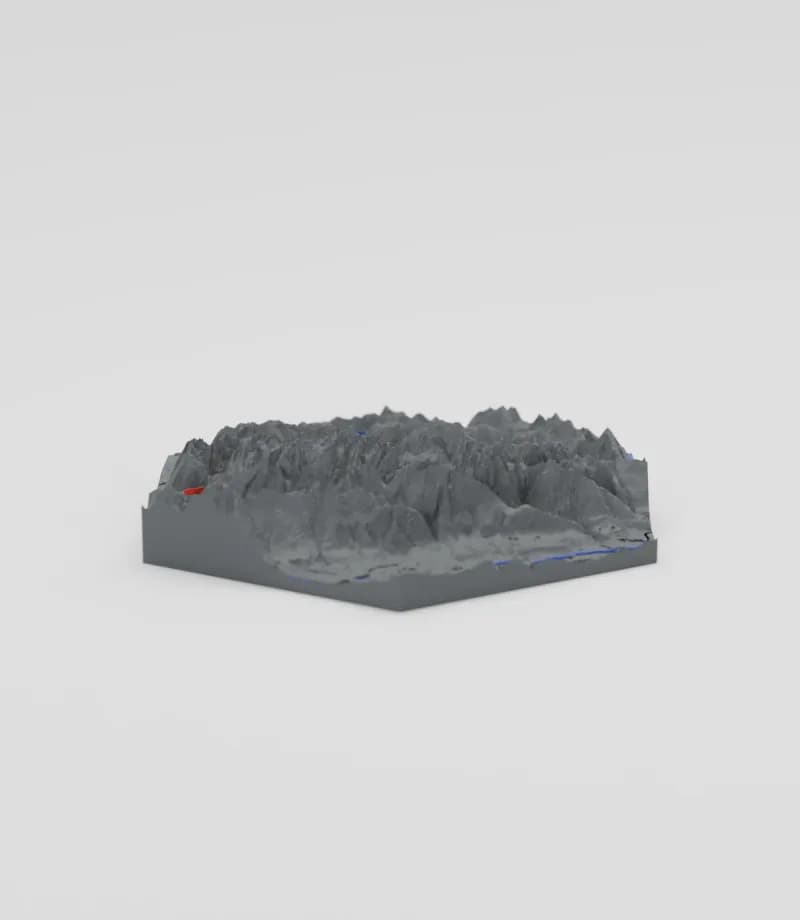 Anthrazit - Rot - Blau – Frontal (Rendering)