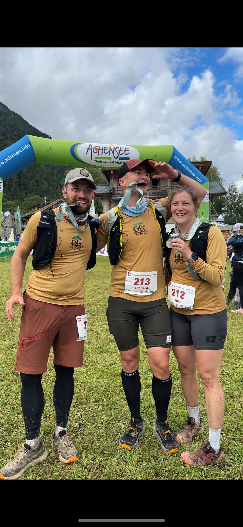 Kai, Kim und Richard nach einem Trail-Event